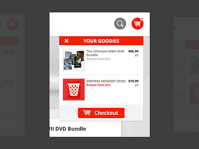 Mini Cart close mini cart ui ux