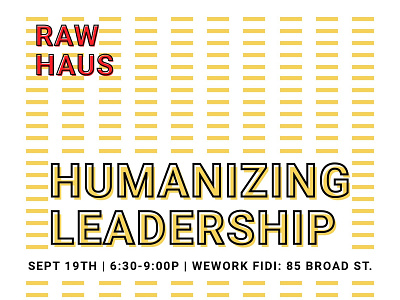Raw Haus Humanizing Leadership Poster branding posterart