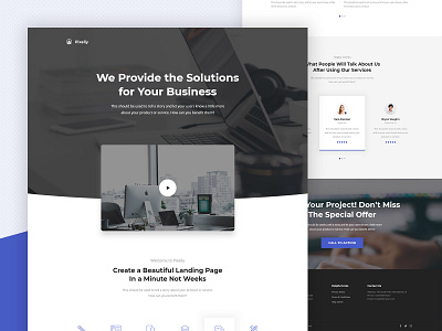 Pixeliy - Landing Page clean colorful envato graphics html landing page modernizr themeforest ui design ui development web webdesign website