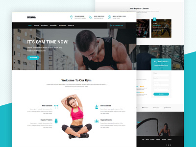 Ryada - Landing Page clean colorful envato fitness graphics gym html landing page modern themeforest ui design ui development web webdesign website