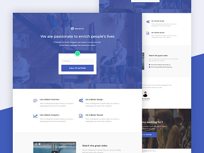 Manto - Landing Page business clean colorful css envato graphics html landing page modern themeforest ui design ui development web webdesign website