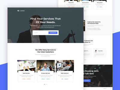 LeadData - Landing Page business clean colorful css envato graphics html landing page leadgen marketing modern themeforest ui design ui development web webdesign website