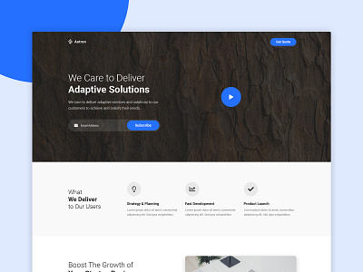 Astron - Landing Page business clean clickthrough colorful envato graphics landing page marketing modern psd themeforest typography uidesign unbounce visual hierarchy web webdesign website