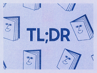 TL;DR blog blog header book books branding design graphic illustration risograph risography tldr
