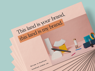 This land is your brand... branding design postcard poster