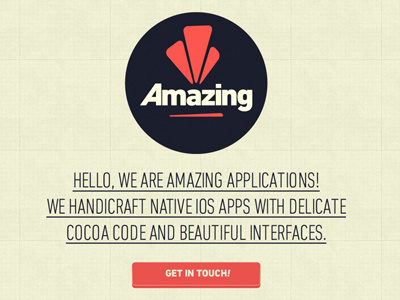 Amazing Applications temp site amazing din next html logotype website