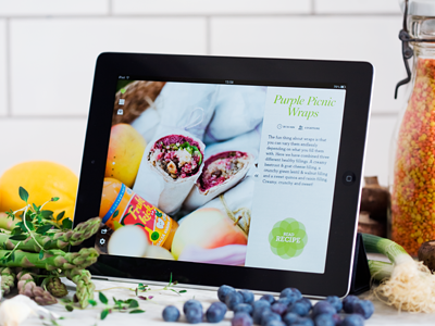 Green Kitchen for iPad green gui interface ios ipad iphone kitchen ux vegetarian veggie