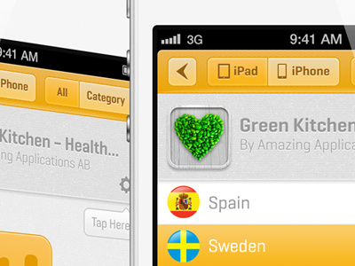 Appster (code name) app store ios mobile rankings ui ux yellow