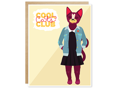Cool Cats Club Greeting Card