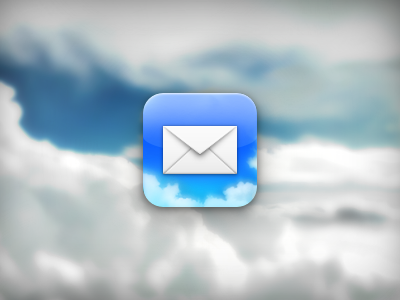 Cloudy Mail App app blue cloud envelope icloud icon ios iphone mail