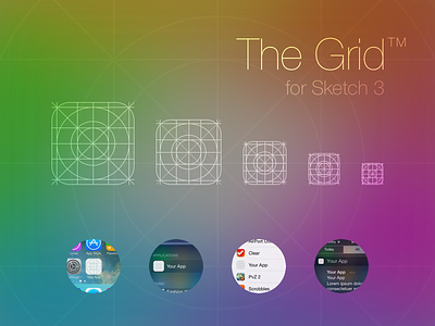 iOS 7 App Icon Grid Template app grid icon ios 7 sketch sketch 3 template