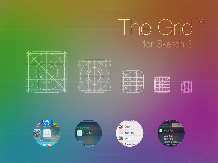 iOS 7 App Icon Grid Template by Newar on Dribbble