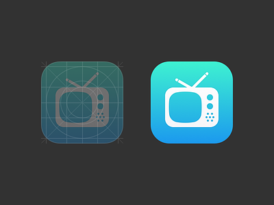 Cold Open App Icon app blue glyph icon ios ios 7 itunes radio television tv