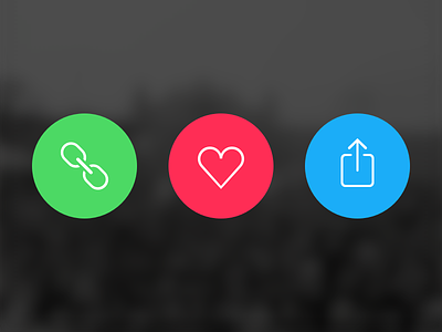 Tab Bar Icons blue copy green heart icons ios link pink share