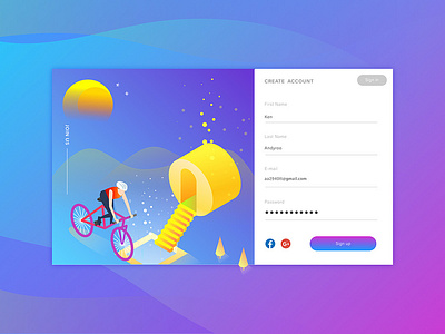 Daily ui 001 daily ui 001 design illustration signup ui web