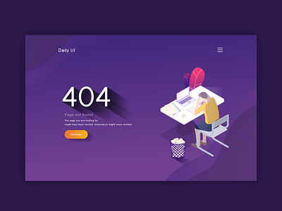 Daily ui #008 404 page 404 page dailyui design