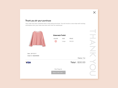 Daily ui #017 Email Receipt