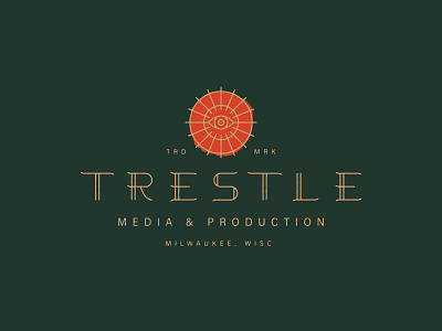 Trestle eye lockup logo see trestle typography