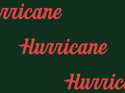 Hurricane lettering logotype script type typography