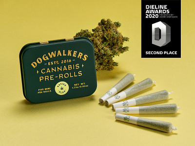 Dieline Awards cannabis cannabis packaging dogwalkers dogwalkers cannabis pre rolls marijuana packaging packaging design pre rolls recreational weed