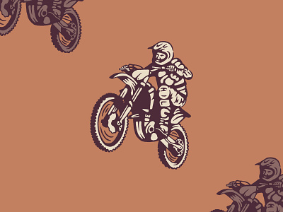 Vroom dirt bike helmet illustration motorcycle race