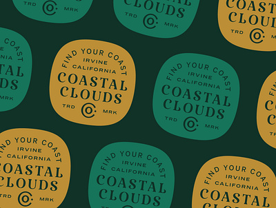 Coastal Clouds Badge badge badge design custom custom type logo logo design typography