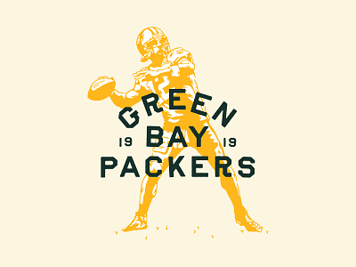 Aaron Rodgers football go pack go illustration nfl packers