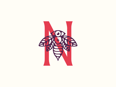 Norma's Handcrafted Snacks Logo bee brand identity branding logo logo design