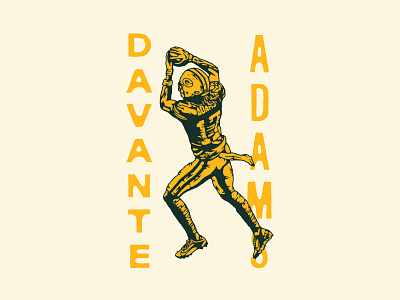 Davante Adams american football davante adams football go pack go green bay illustration nike packers wide receiver