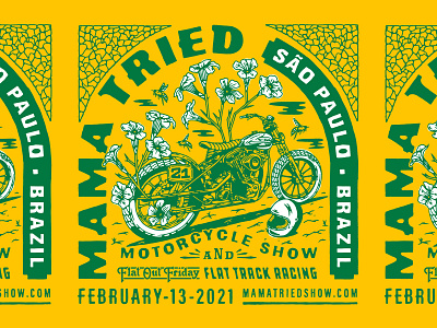 Mama Tried Brazil bike brazil illustration mama tried milwaukee moto motorcycle racing typography