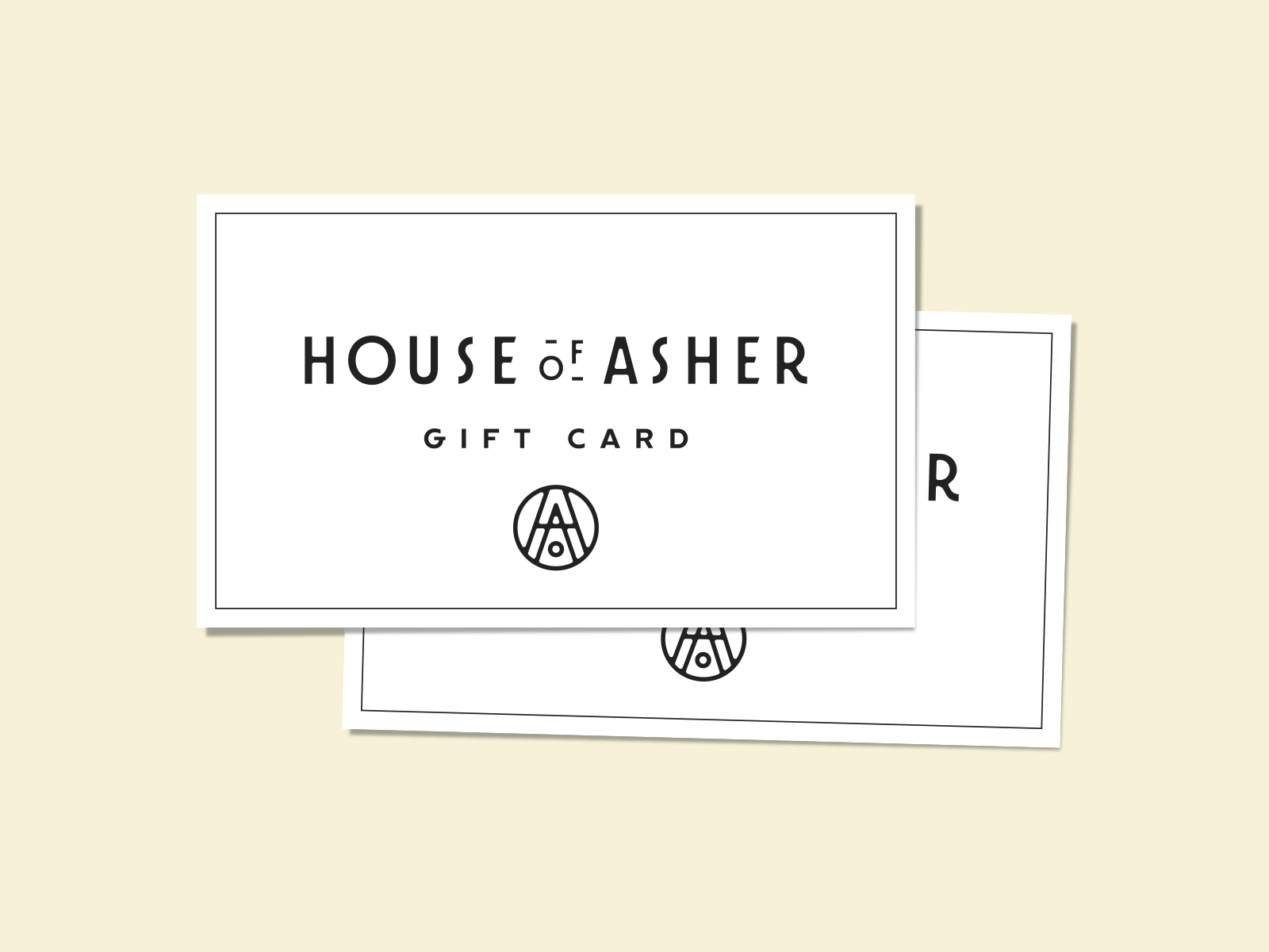 House of Asher Gift Cards by Zac Jacobson on Dribbble