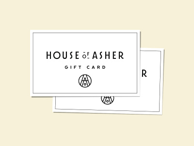 House of Asher Gift Cards branding cards gift cards house of asher