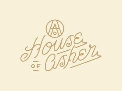 House of Asher logotype script secondary logo
