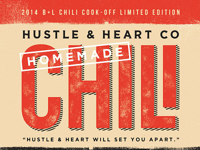 H&H Chili Label chili cook off label typography
