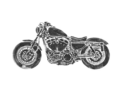 Motorcycle black harley davidson illustration moto motorcycle white