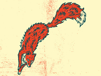Fox fox foxy hand drawn illustration textures