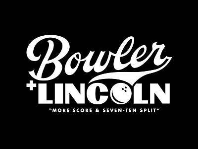 Bowler + Lincoln bowling lettering type typography