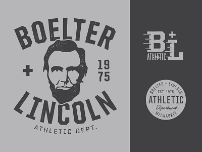 B+L Athletic Department branding athletic badge branding lincoln logos