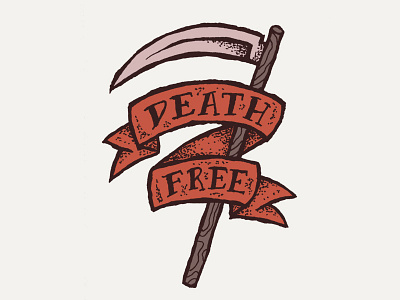 Death Free blade death drawing free illustration ribbon