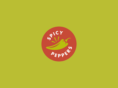 Spicy Peppers badge illustration pepper