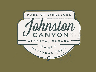 Johnston Canyon badge badges banff canada johnston canyon