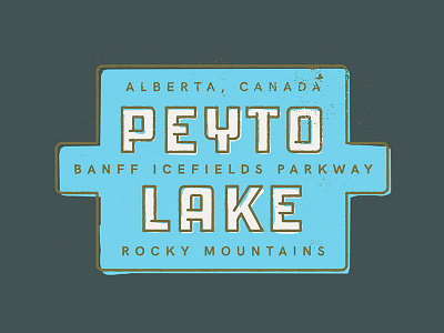 Peyto Lake badge badges banff canada pesto lake rocky mountains