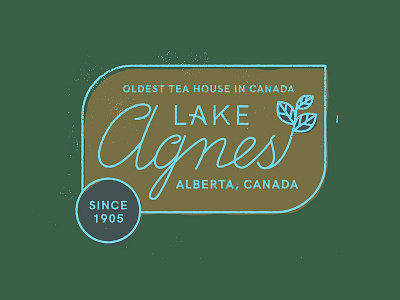 Lake Agnes alberta badge banff canada lake agnes tea