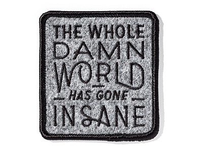 Damn World Patch damn lettering patch type typography world