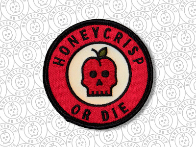 Honeycrisp or Die Iron-on Patch apple honeycrisp iron on patch skull