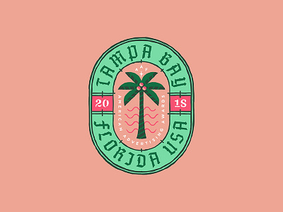 Tampa Bay badge badge design florida lockup palm palm tree tampa