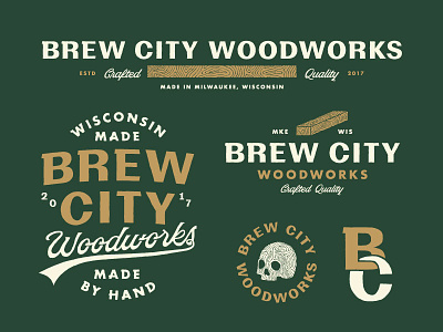 Brew City Woodworks branding brew city milwaukee woodworks