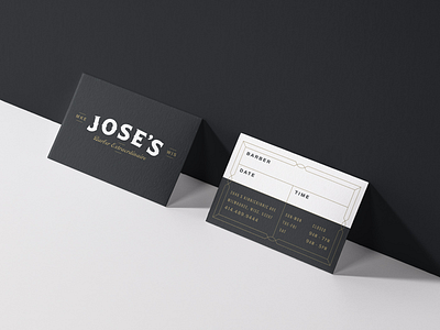 Jose’s Barber Extraordinaire barbershop branding haircut logo menu