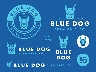 Blue Dog Chemical, Co. blue dog chemicals dog logo