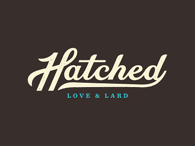 Hatched Final Logotype hatched lard logotype love pie script type